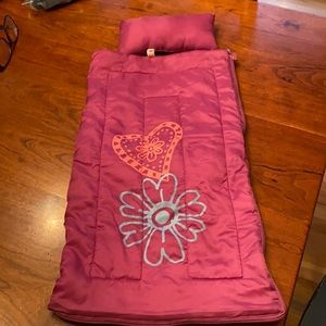 American Girl sleeping bag and pillow.